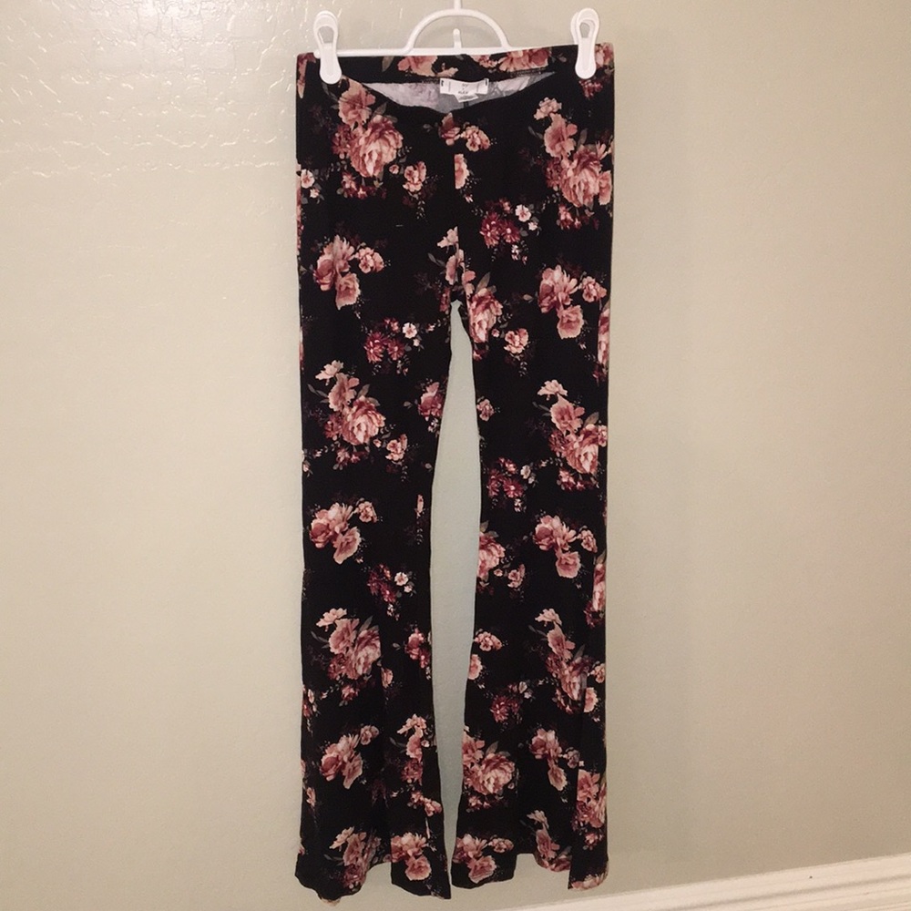 Floral flare pants